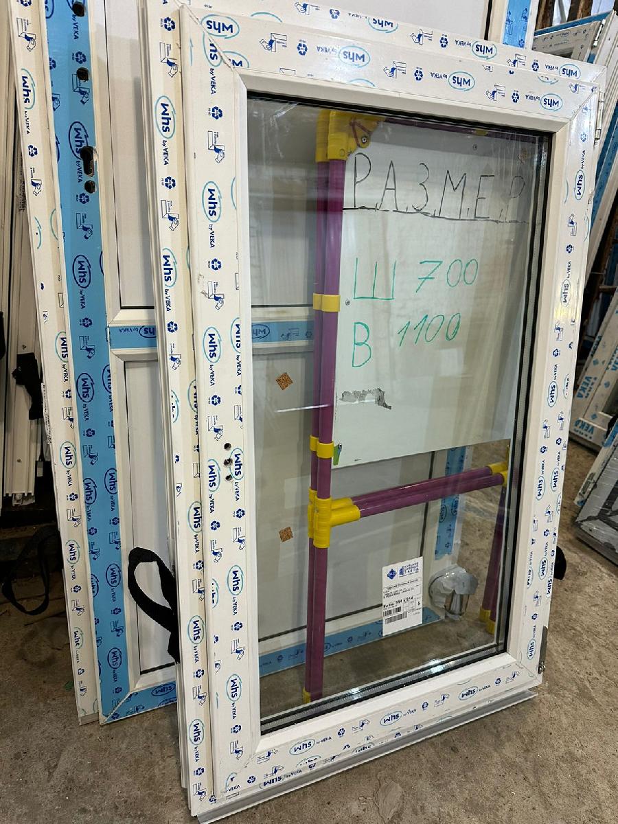 Окно пластиковое WHS 60 VEKA 1100х700