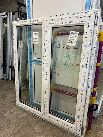 Окно пластиковое WHS 60 VEKA 1160х1000